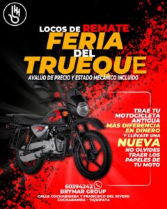 Nos encuentras en la feria del trueque "Brymar"
